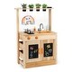 preview thumbnail 1 of 4, Mud Kitchen Fir Wood Outdoor Play Kitchen Toy for Toddlers Natural