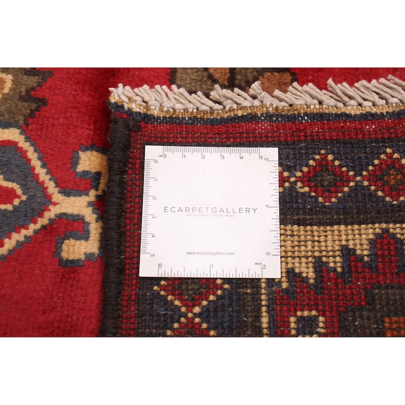 ECARPETGALLERY Hand-knotted Kargahi Red Wool Rug - 5'0 x 6'6