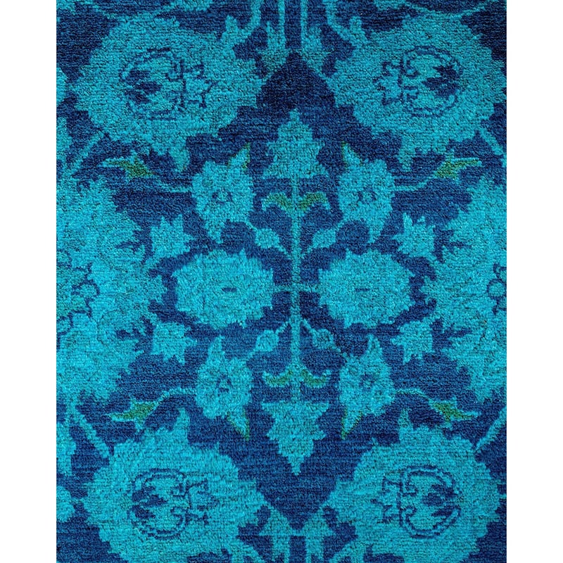 Fine Vibrance One-of-a-Kind Hand-Knotted Area Rug - Blue, 6' 2" x 9' 2" - 6' 2" x 9' 2"
