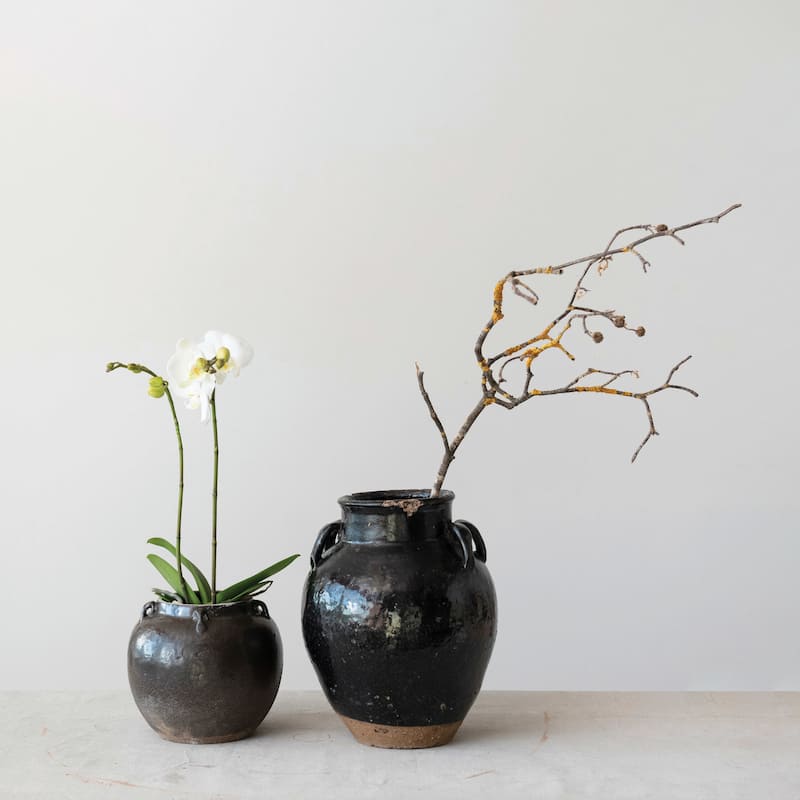 Found Decorative Clay Jar