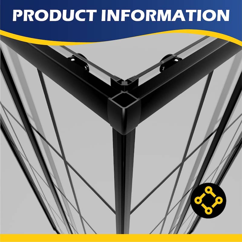 i-Homare 36 in.D x 36 in. W x 72 in. H Corner Shower Enclosure with Double Sliding Doors