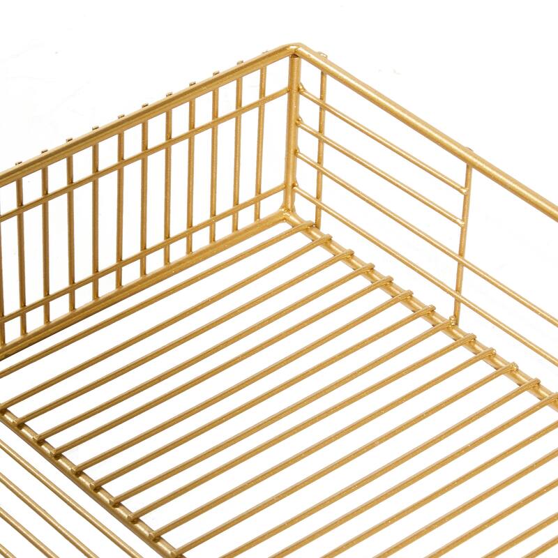 Gold Iron Contemporary Tray (Set of 2) - S/2 17", 19"W