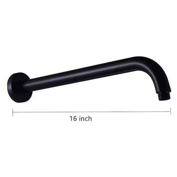 Shower Arm 16 Inch Black Shower Arm Wall Mounted Solid Brass Extension