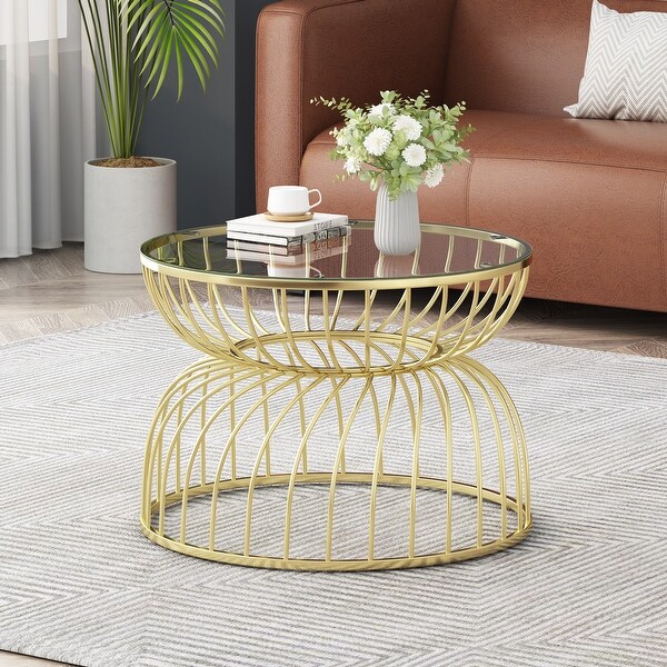 Christopher knight glass coffee table discount
