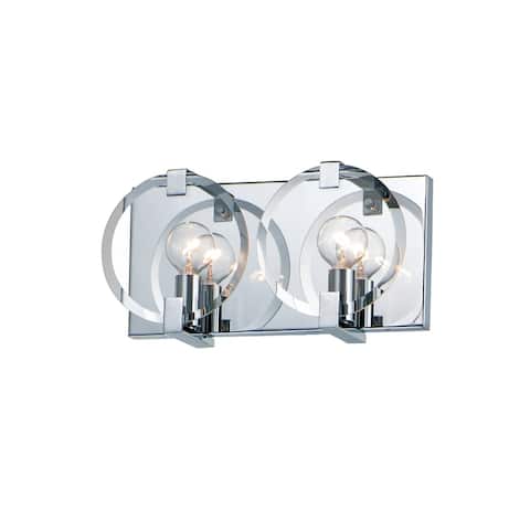 Looking Glass 2-Light 12.25" Wide Polished Chrome Wall Sconce