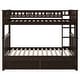 preview thumbnail 42 of 43, Twin over Twin Bunk Bed with 2 Drawers & Convertible Design