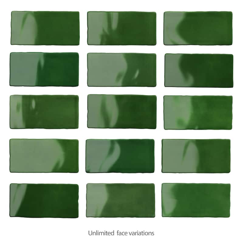 Merola Tile Viva Antic Verde 3" x 6" Ceramic Wall Tile