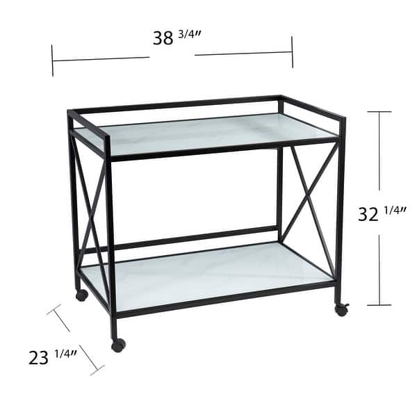 SEI Furniture Munchofen Metal Gold Bart Cart