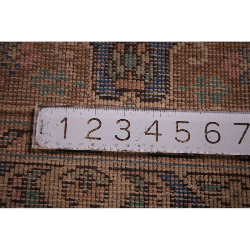 Geometric Tabriz Persian Vintage Area Rug Hand-Knotted Wool Carpet - 8'3" x 11'4"
