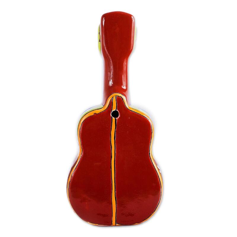 Ceramic sculpture, 'Talavera Guitar'