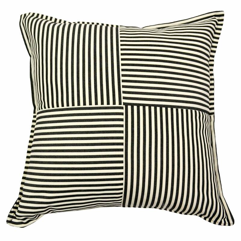 Jiti Outdoor Waterproof Modern Checkered Striped Square Throw Pillows