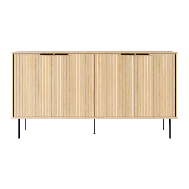 Alexander Fluted Sideboard Cabinet Buffet - 62"