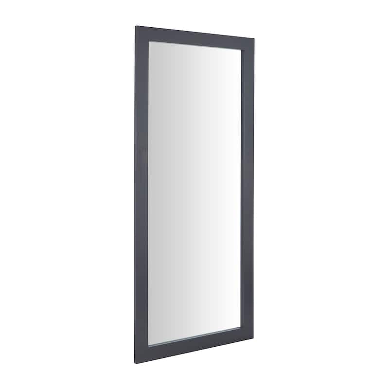 Grey Wood Modern Wall Mirror