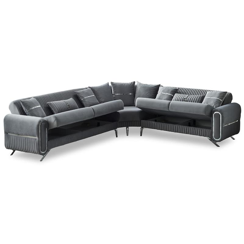 Recai Fabric Sleeper Sectional Sofa