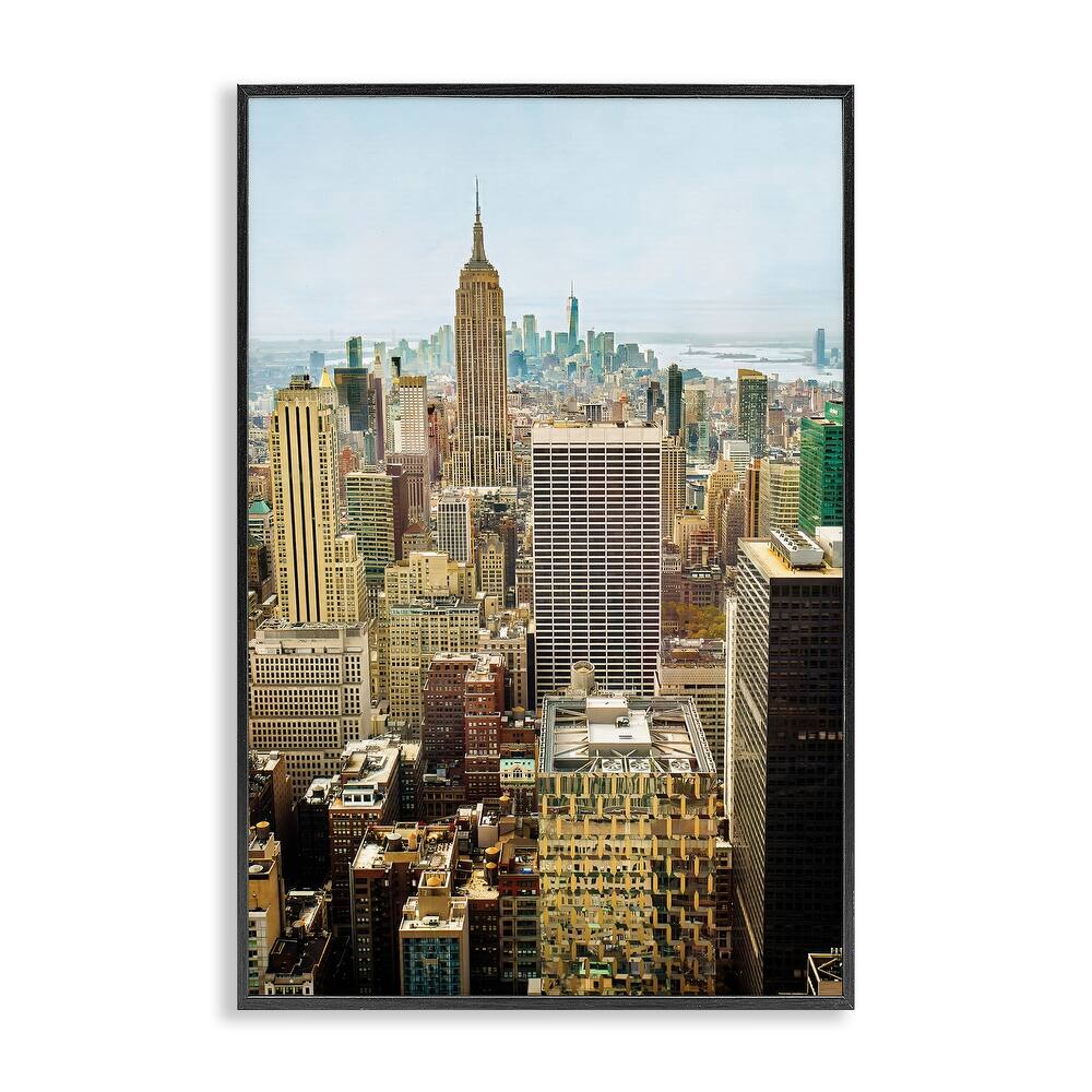 Stupell Overlooking Cityscape Buildings Framed Giclee Art Design By Seven Trees Design