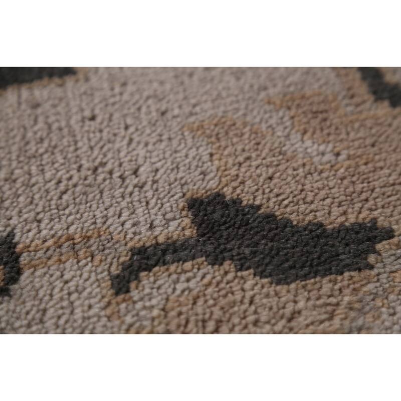 All-Over Floral Oushak Indian Area Rug Handmade Wool Carpet - 9'0" x 11'9"