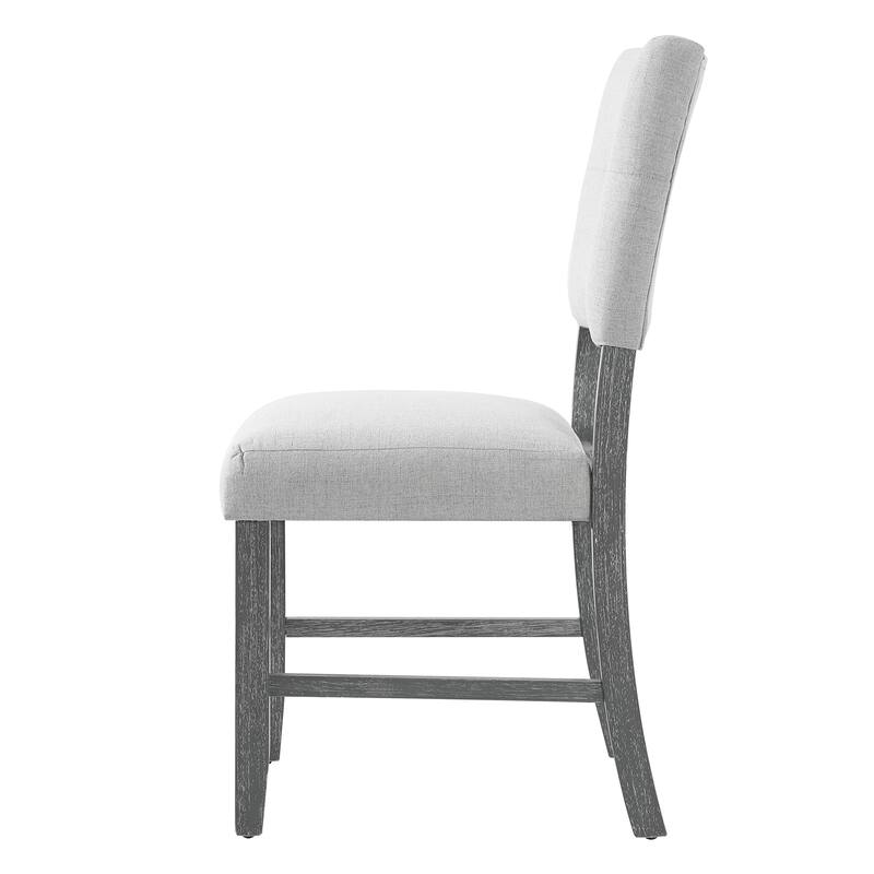 Wooden Dining Chairs Set of 4,Upholstered Kitchen Side Chairs,Farmhouse Dining Room Chair with Solid Wood Legs and Padded Seat
