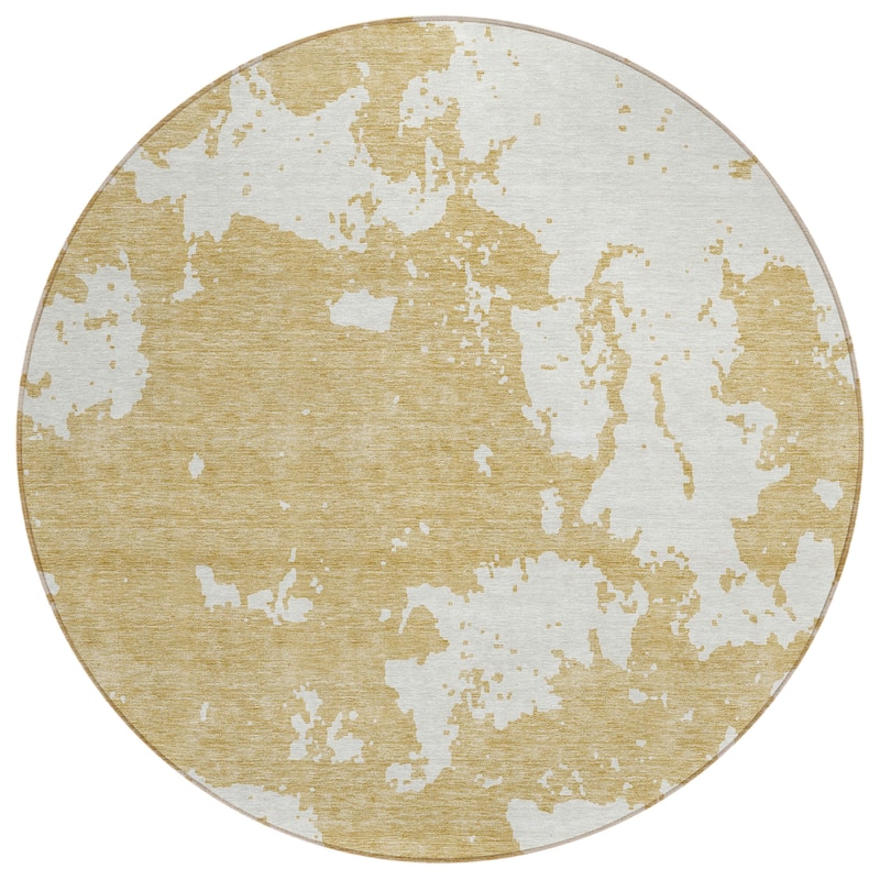 Machine Washable Indoor/ Outdoor Chantille Abstract Rug