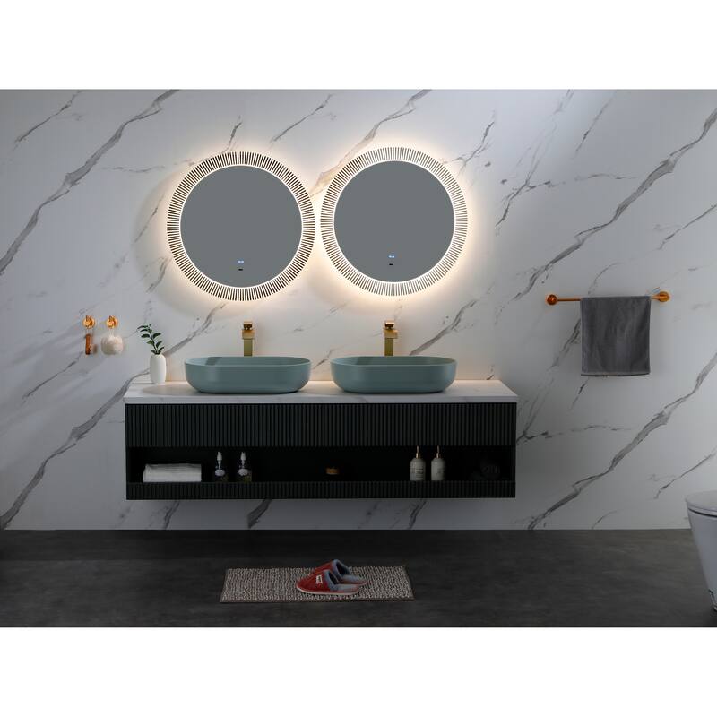 Eco-Friendly 24-Inch Acrylic Rectangular Vessel Sink, Durable and Hygienic, for Modern Bathroom Design - 24in L