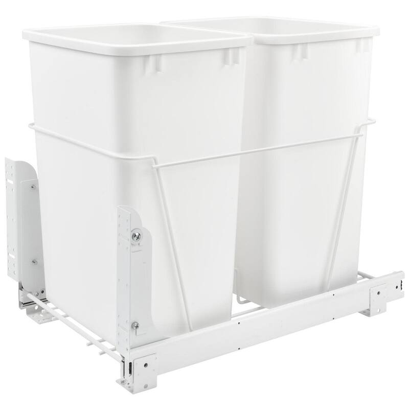 Rev-A-Shelf RV-18DM2-S Classic 14-3/16"W Steel Frame Double Pull Out - White