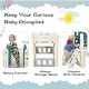 preview thumbnail 3 of 25, Freestanding Castle Climbing Crawling Playhouse with Slide, Arch Tunnel, Ring Toss, and Basketball Hoop, Toy Storage,Climbers