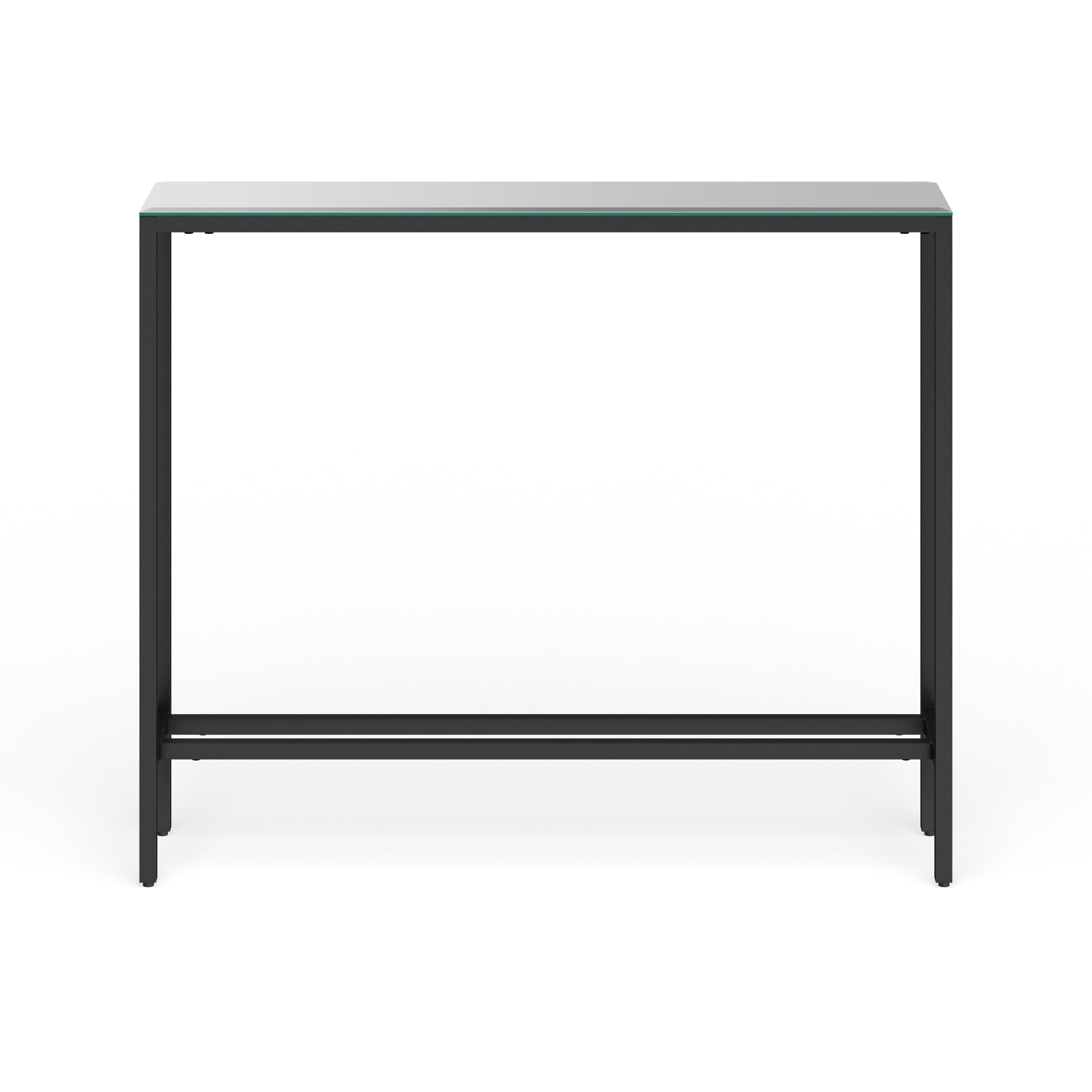 Silver orchid ham long narrow outlet console table with mirrored top