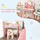 preview thumbnail 4 of 9, Costway Kids Vanity Princess Makeup Dressing Table Chair Set w/