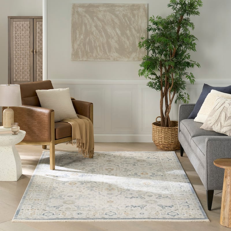 Nourison Pardis Indoor only Blue Persian Area Rug