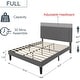 preview thumbnail 3 of 10, VECELO Upholstered Bed Frames with Height Adjustable Headboard