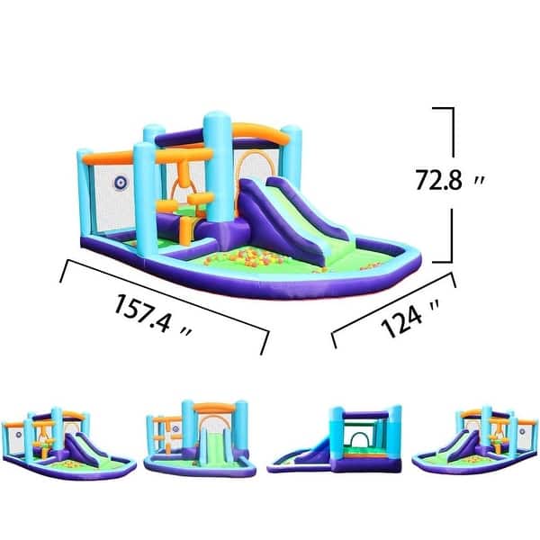 Inflatable Bounce House, Bouncer & Slide with Air Blower,with Ball Pool and Carry Bag