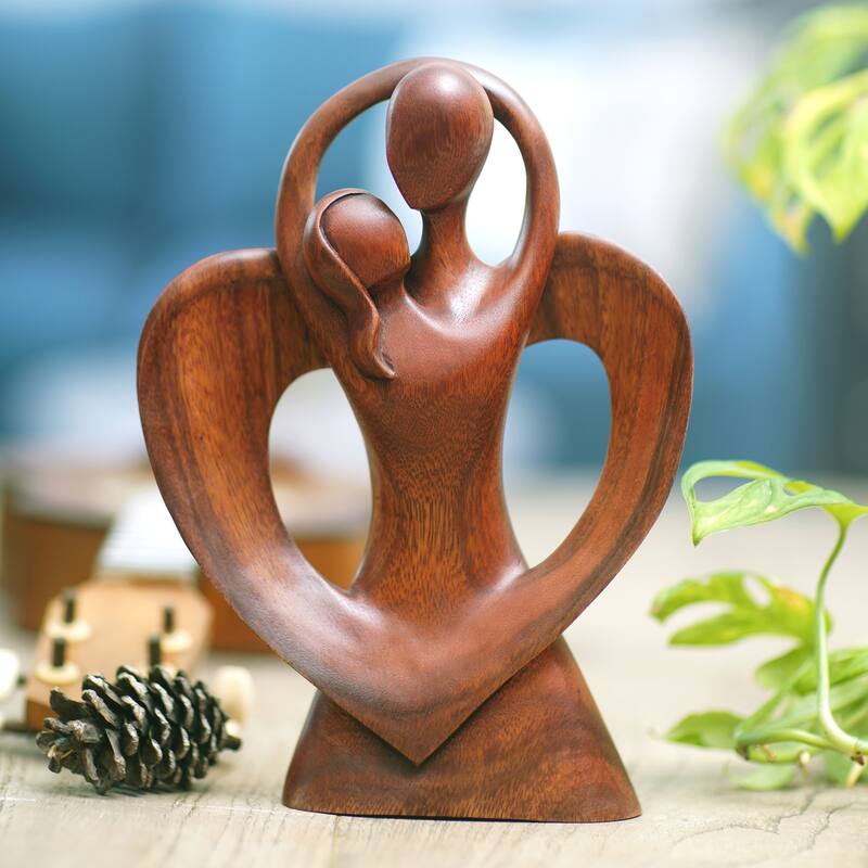 Novica Handmade Wedding Dancing Wood Sculpture
