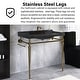 preview thumbnail 43 of 46, 24 inch Stainless Steel Freestanding Bathroom Vanity Set with Integrated Ceramic Sink
