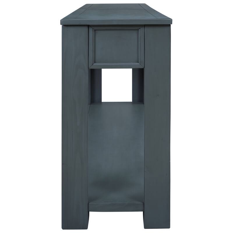 Modern Console Table/Sofa Table with Storage Drawers and Bottom Shelf for Entryway Hallway