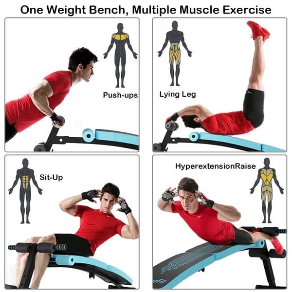 Shop Superfit Folding Weight Bench Adjustable Sit Up Board Curved