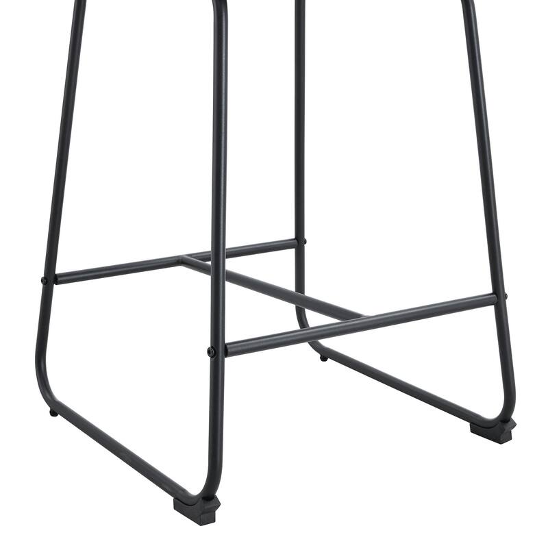 Set Of 2 Retro Suede Bar Chairs,Comfortable Stools Suitable