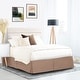 preview thumbnail 7 of 44, Nestl Pleated 14 inch Tailored Drop Bed Skirt - Soft Double Brushed Premium Microfiber Ruffle Bed Skirt California King - Taupe Sand