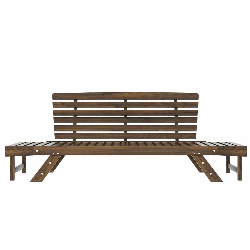 Adjustable Outdoor Daybed: Stylish Wooden Chaise Lounge With Plush Cushions, Optimized For Small-Space Relaxation