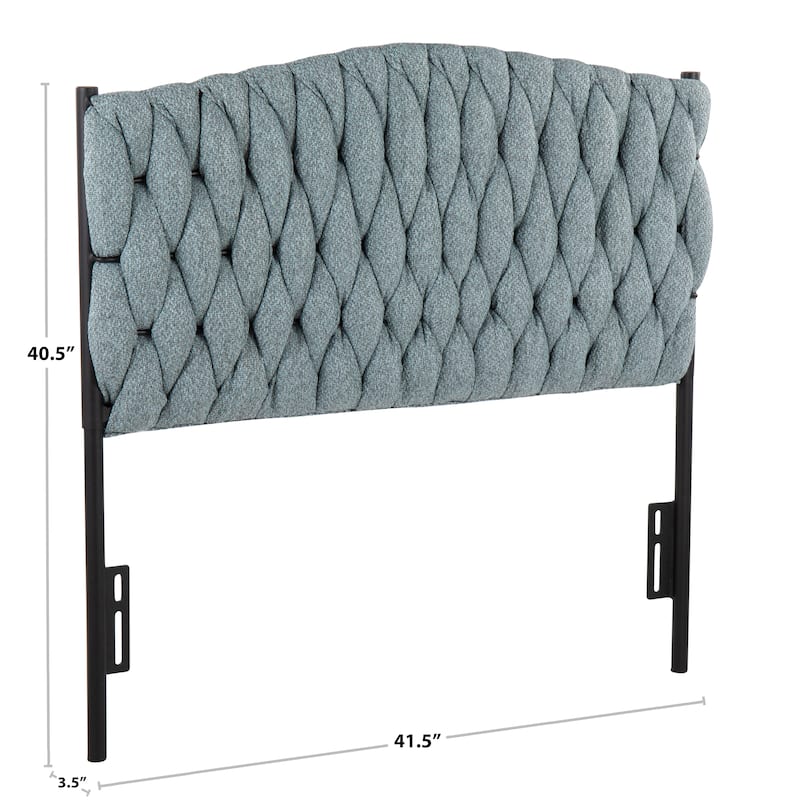 Silver Orchid Braided Matisse Twin Headboard