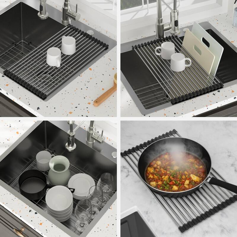 Sink In 25"x22"x12" Laundry Utility 16 Gauge Stainless Steel Drop In Topmount 12 Inch Deep Single Bowl