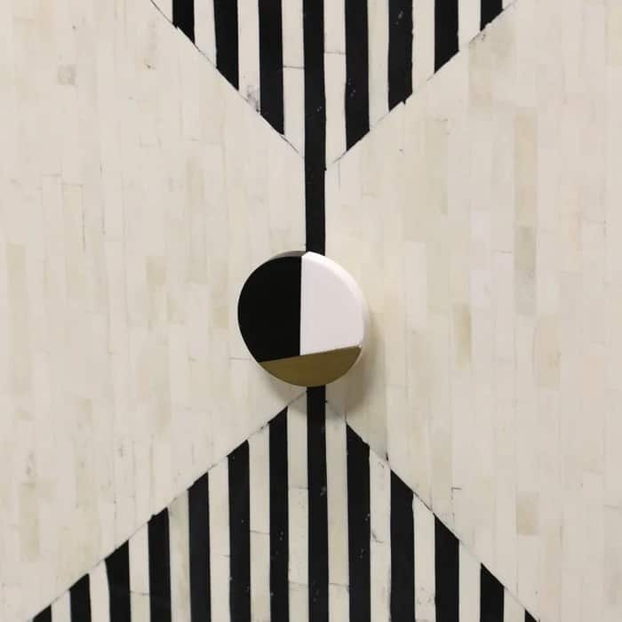 StyleCraft Marais 3-Door Sideboard - Black & White