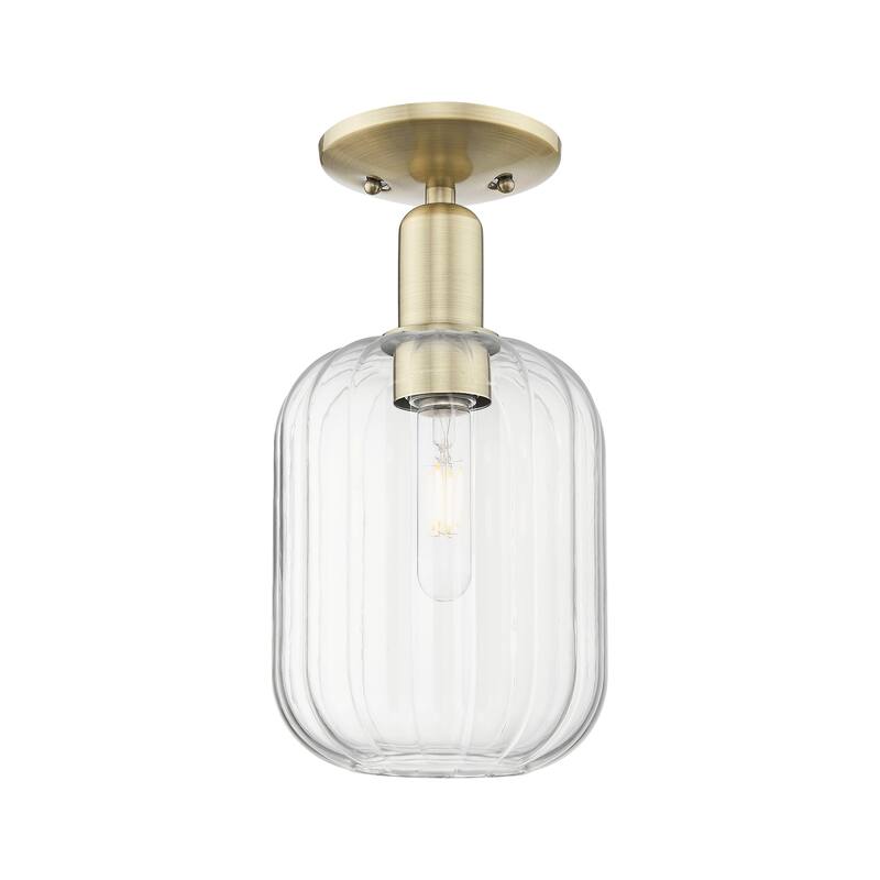 Innovations Lighting Downtown Urban - Preston - 1 Light 7" Jar Shade Semi-Flush Mount Light