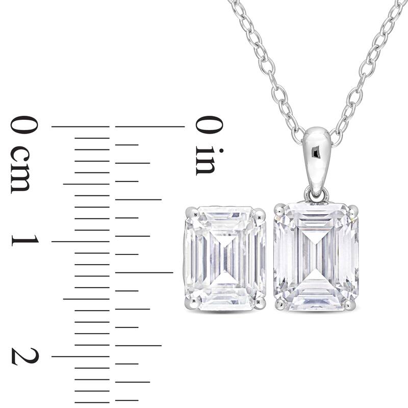 Miadora 7 1/2ct DEW Created Moissanite 2-Piece Set of Necklace and Earrings Sterling Silver