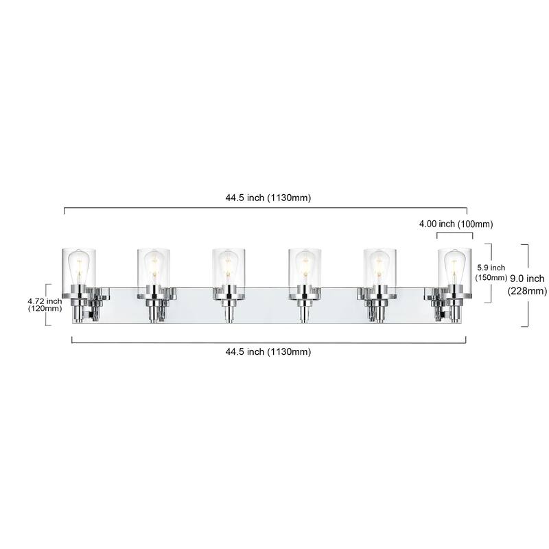 Modern Bathroom Lights with Clear Shape