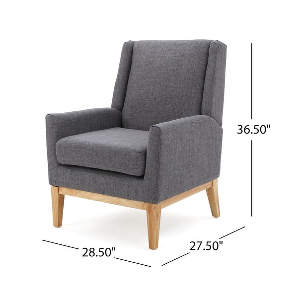 dimension image slide 0 of 6, Aurla Mid-century Upholstered Accent Chair by Christopher Knight Home - 27.50" L x 28.50" W x 36.50" H