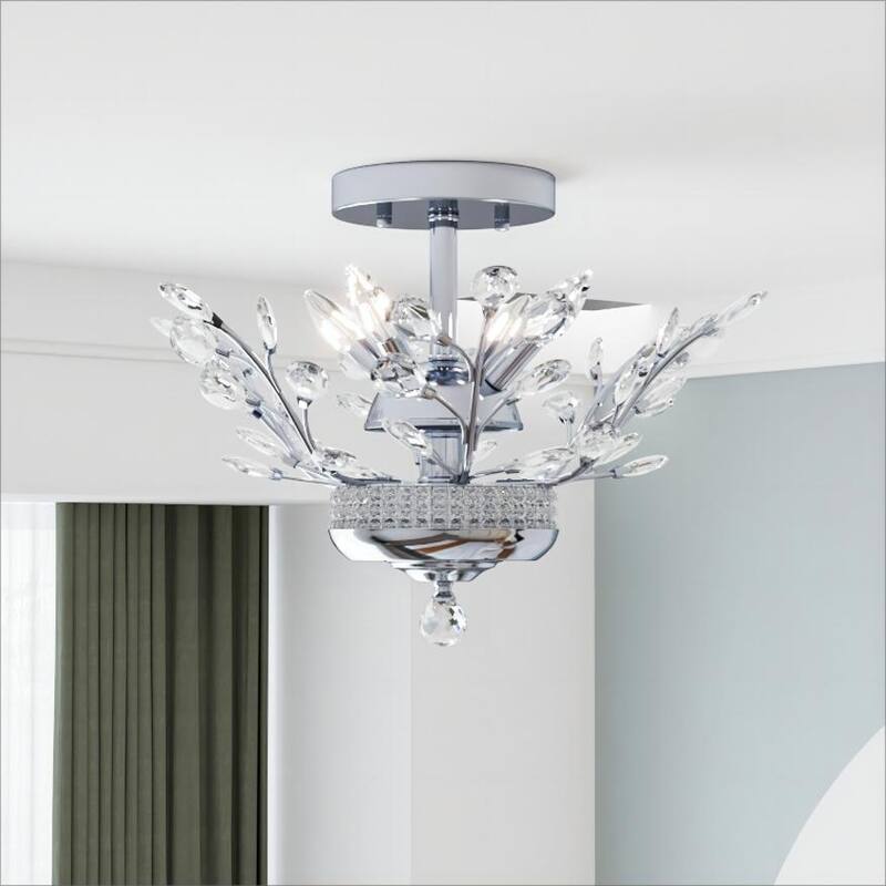 Maxax 4 - Light 16.1'' Semi Flush Mount - chrome