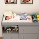 preview thumbnail 19 of 47, Nursery Dresser with Changing Top Baby Dresser with Changing Table Top