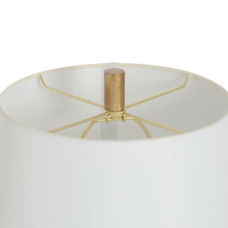 StyleCraft Declan Gold Table Lamp - Brussels Off White Shade