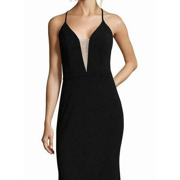 black strappy gown
