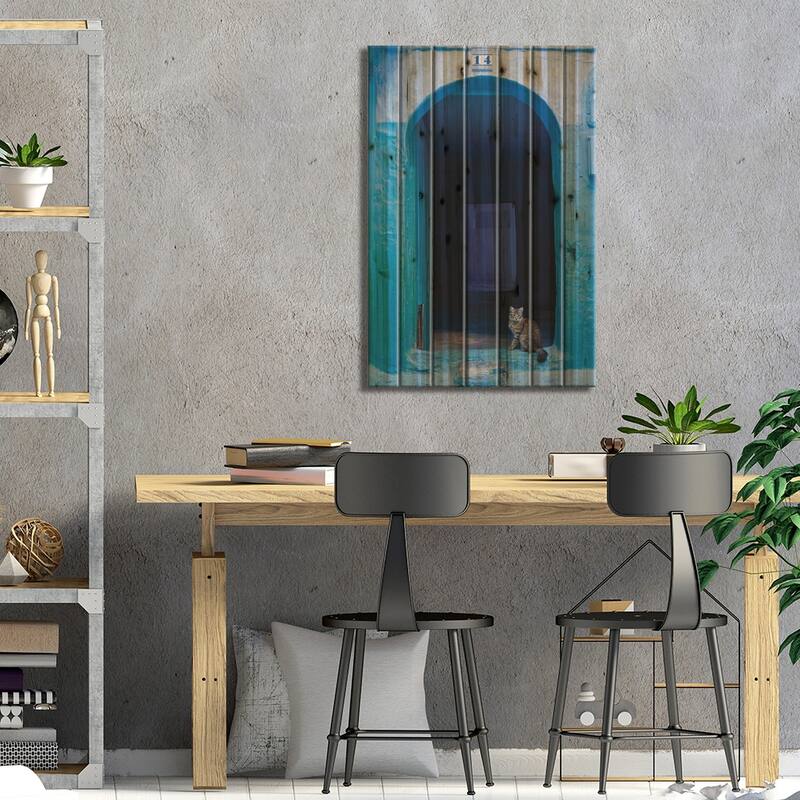 Car On The Door, Morocco I Print On Wood by Matteo Colombo - Multi-Color