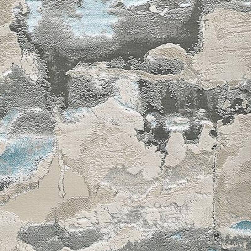 Zasi Power Loomed Abstract Modern Stain Resistant Area Rug By HomeRoots - 94' X '34' X '0.39